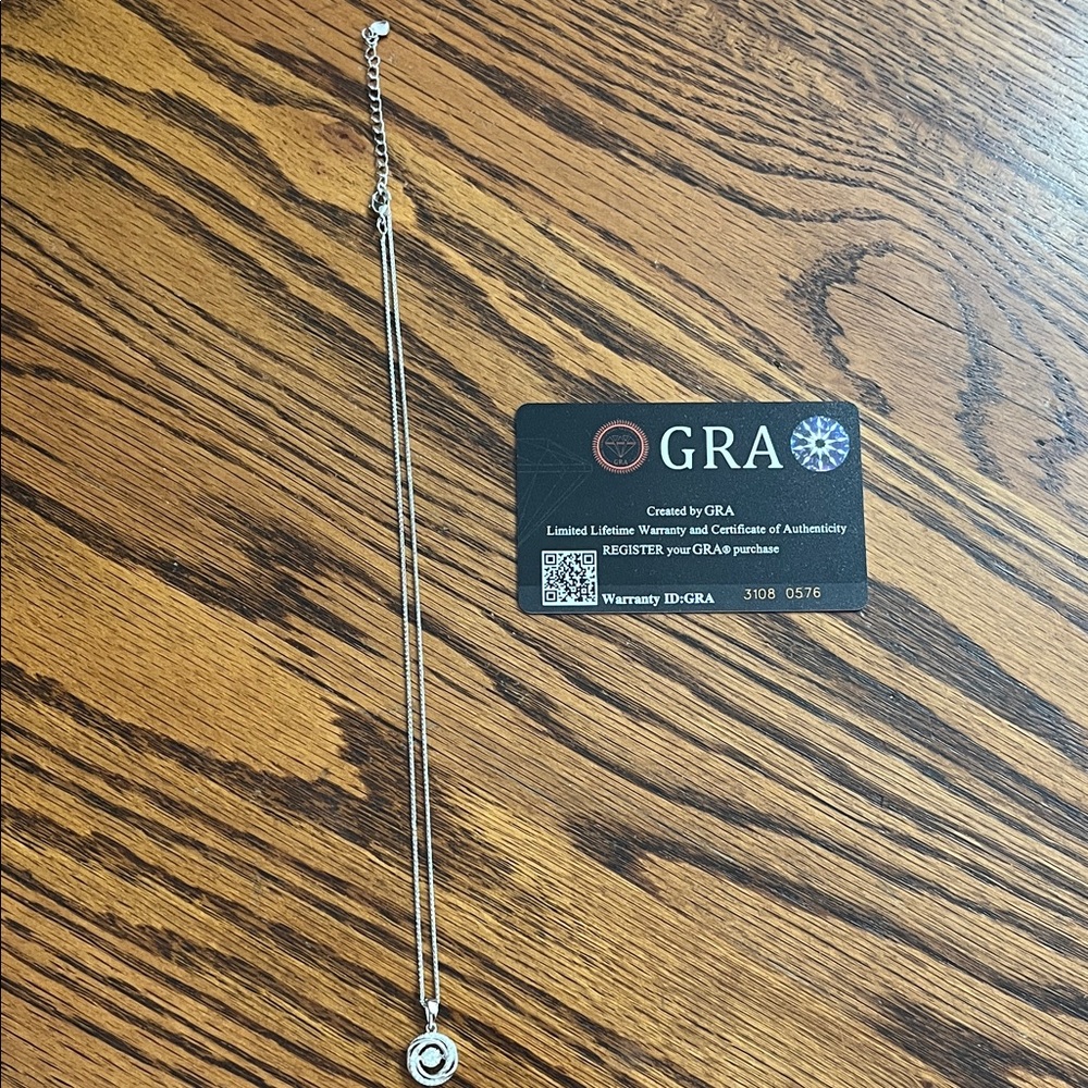 Elegant Moissanite Silver Necklace with Pendant
